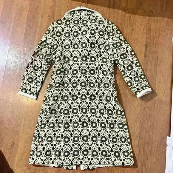 Vintage LILLI ANN Paris 50s 60s Tapestry Jacquard Button Mod House Coat Jacket - Picture 9 of 16